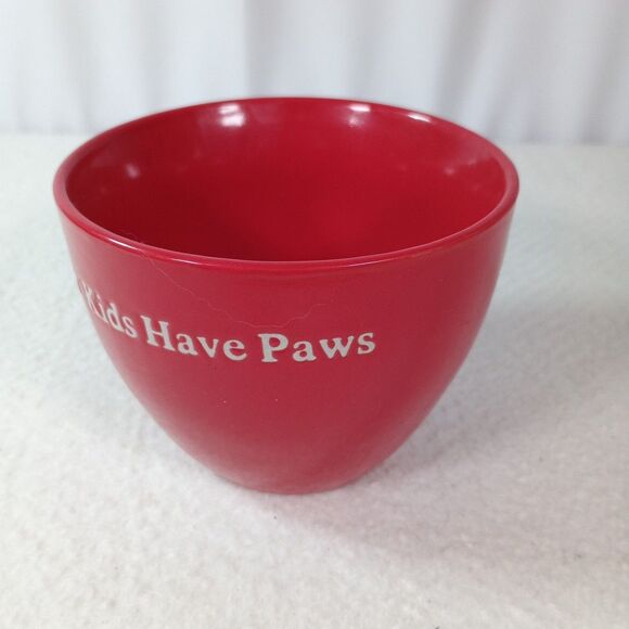 All My Kids Have Paws Red XL Mug Wide Mouth Ceramic Dog Cat Lover Gift - Picture 4 of 11